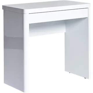 Schreibtisch JAHNKE "CU-LIBRE 80" Tische Gr. B/H/T: 79 cm x 76 cm x 44 cm, weiß (hochglanz weiß, hochglanz weiß) Schreibtische Schreib-oder Konsolentisch