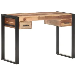 vidaXL Schreibtisch 110x50x76 cm Massivholz Braun