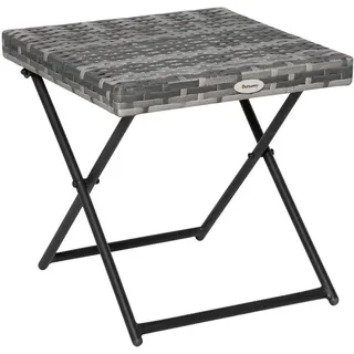 Outsunny Beistelltisch 40 x 40 x 40 cm Grau