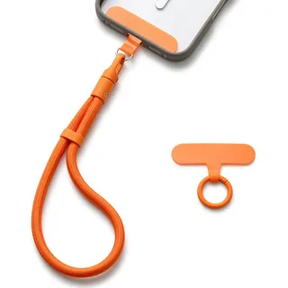 MORSUNBELA Handykette Kurz, Handschlaufe Handy, Handyanhänger Handyband Handgelenk, Verstellbare Handykette Universal, Band für Handyhülle Lanyards Orange Schlüsselband