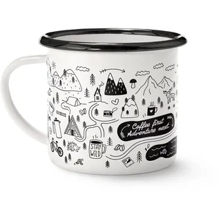 Tchibo - Emaille-Kaffeebecher Adventure - schwarz