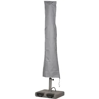 mehr Garten Abdeckung Premium für Sonnenschirm 240 x 35/60 cm Grau