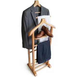 Kleiderständer Vesime, Bodenmontage, Farbverlauf Gestell Eiche, 120 Cm Höhe, Eiche Braun