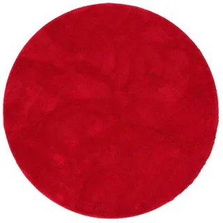 Pergamon Hochflor Teppich Silky Rund 200 x 200 cm Rot
