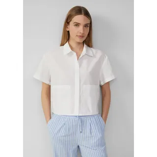 s.Oliver Verkürzte Hemdbluse im Relaxed Fit mit aufgesetzten Taschen Weiß 46