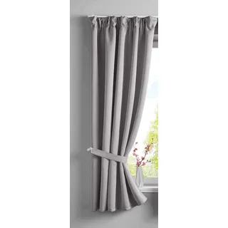 Gardinenbox NewYork verdeckte Schlaufen 140 x 160 cm grau