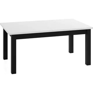 WFL GROUP Küchentisch 140 x 80 cm bis 180 cm weiß