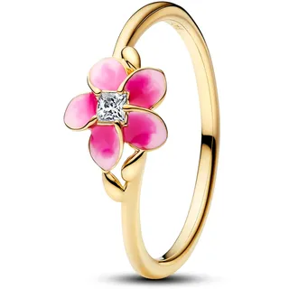 Pandora Damenring 163844C01 Blume Goldfarben/Pink Gr. 56