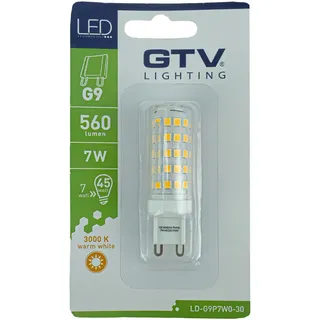 LED Leuchtmittel G9 7W 3000K warmweiß 560lm Birne Lampe Glühbirne Stiftsockel GTV LD-G9P7W0-30