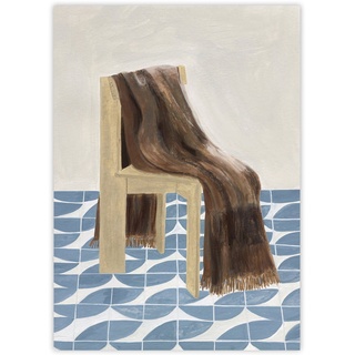 The Poster Club - Chair with Blanket von Isabelle Vandeplassche, 40 x 50 cm