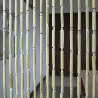FENGSHOUU Hölzern Perlenvorhang Bambusvorhang Türvorhang Fadenvorhang,Teilervorhang Schnur Türvorhänge Panel,für Zimmerfenster Flur Eingang Dekoration,Anpassbar (40 strands-80x210cm)