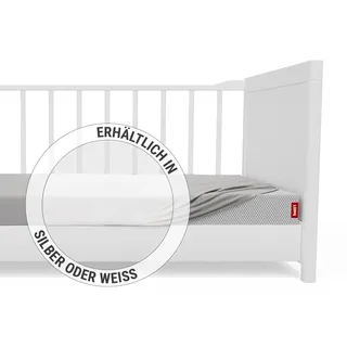 Bett1.de Spannbettlaken Jersey 70 x 140 cm Silber