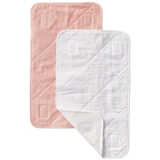 vertbaudet Wickelauflage 2er-Set Frottee-Unterlagen für Baby Wickelauflagen rosa