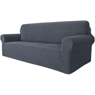 GRIFEMA High Stretch Sofabezug 3 Sitzer Sofaüberwurf Jacquard Elastische Sofahusse für Wohnzimmer Protector für Hunde Haustiere, Grau