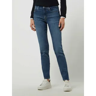 Jeans in gerader Passform mit Stretch-Anteil Modell 'Roxanne', Dunkelblau, 32