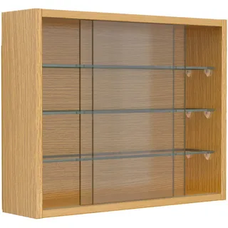 VCM Glasvitrine Drivalo 50 x 40 x 12 cm Honigeiche