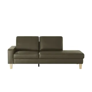 Recamiere aus Leder Bena , grün , Maße (cm): B: 213 H: 86 T: 97.0