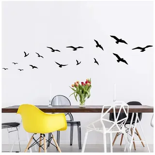 Ambiance-Live Wandtattoo deko Möwen 2 - 30 x 55 cm, Schwarz