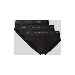Slip mit elastischem Label-Bund, Black, XXL