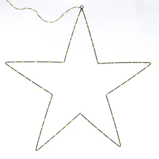 MARELIDA Leuchtstern Metall 60cm 180LED Innen/Außen weiß