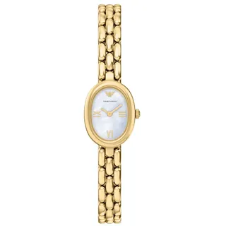 Emporio Armani montre Pour Femme, mouvement Quartz Deux aiguilles et boîtier 24 mm Avec Bracelet en Acier inoxydable ou en Cuir