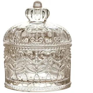 Zuckerdose Bonbonglas mit Deckel, Transparente Candy Bar Gläser Süßigkeiten Gläser Bonbonbehälter Kristallglas Vorratsbehälter, Glasbehälter Vorratsgläser für Süßigkeiten, Snacks, Kekse, Candy Bar