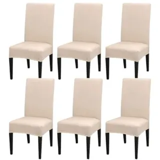 Stretch-stuhlhussen-set (6 Stück), Universelle, Waschbare Esszimmerstuhlhussen, Pflegeleichte Stuhlhussen Für Esszimmer, Hotel Und Restaurant