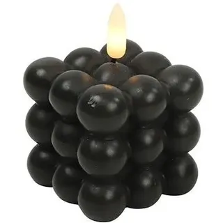 LED Bubble Kerze Lyon S schwarz 7,5cm