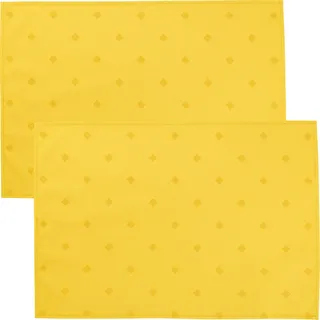 Erwin Müller abwaschbares Tischset, Platzset 2er-Pack Neuss im Rautendesign gelb Größe 35x50 cm - acrylversiegeltes Gewebe für leichtes Wischen