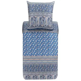 Bassetti Bettwäsche IMPERIA, Satin, 2 teilig, aus satinierter Baumwolle blau