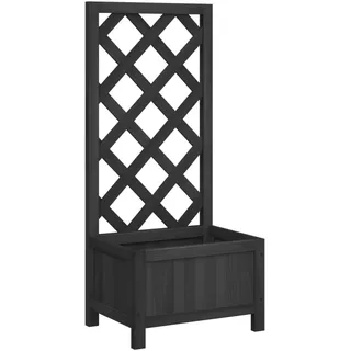 vidaXL Pflanzkübel mit Spalier 194 x 30 x 30 cm Schwarz