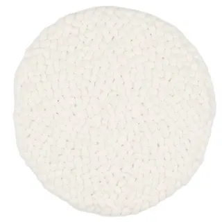Paulig Teppiche Handweb Teppich Salsa Jamaica Ø 130 cm Schurwolle Weiß