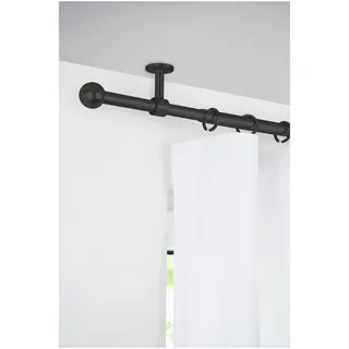 ONDECO Vorhangstange 2in1 2-läufig Ø 0 mm 210 - 400 cm Schwarz