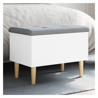 vidaXL Sitzbank mit Stauraum Weiß 62x42x46 cm Holzwerkstoff