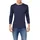 Tommy Ribbed Organic Cotton Langarm-T-Shirt Black Iris L