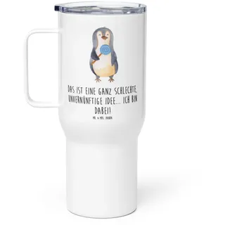 Mr. & Mrs. Panda thermosbecher Pinguin Lolli - Geschenk, To-Go-Becher, Süßigkeiten, Thermobecher, Spruch, Unvernünftig, Teebecher, Rabauke, Kaffee-to-go-Becher, Mehrweg-Kaffeebecher