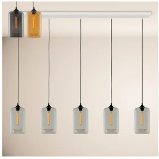 s.luce Pendelleuchte Cruet Esstisch-Pendelleuchte 2 bis 5-flammig Balken 160cm Up Rauch