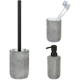 Schöner Wohnen Badaccessoire-Set Grau