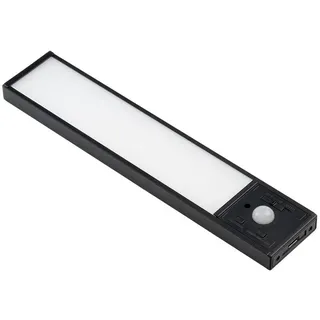 LUXULA LED Unterbauleuchte Akku CCT Warm -Kaltweiß dimmbar Magnetische Schrankleuchte mit Bewegungsmelder kabellos Küchenleiste Schwarz 20cm USB-C