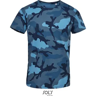 Sols Teamsport SOLS Herren Camouflage T-Shirt 01188 blue camo M
