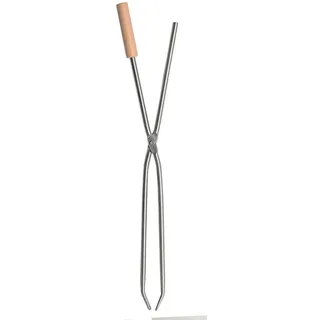 SCHERENZANGE SCHEREN ZANGE KAMINBESTECK KAMIN BESTECK EDELSTAHL MATT 57CM NEU