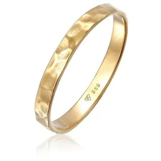 Elli Premium Fingerring Bandring Freundschaftsring Ehering 585er Gelbgold goldfarben 56