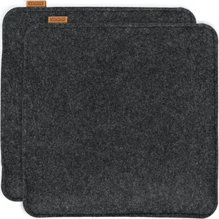 MIQIO Design Sitzkissen Dunkelgrau, Textil, 35x2x35 cm, Wohntextilien, Kissen, Sitzkissen