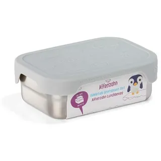 Affenzahn Lunchbox Edelstahl Brotdose, Edelstahl, (Edelstahl Brotdose, 3-tlg., 1x Brotdose, 1x Trennfach), spülmaschinengeeignet bis 45 Grad, Handwäsche empfohlen grau