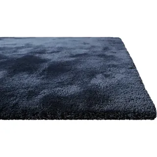Homie Living Pisa Hochflorteppich, 120 x 170 cm, dunkel blau | Hochflor Teppich Uni, Modern, weich, flauschig, kuschelig, Für Wohnzimmer Schlafzimmer