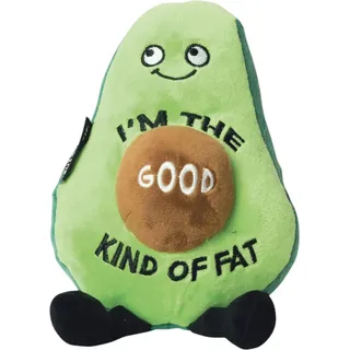 Punchkins Avocado Kuscheltier mit dem Spruch I'm The Good Kinda Fat - Grün