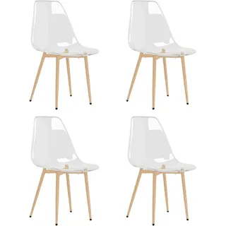 vidaXL Esszimmerstühle, Weiß, Holz, 52x84x46 cm, Esszimmer, Stühle, Esszimmerstühle, Vierfußstühle