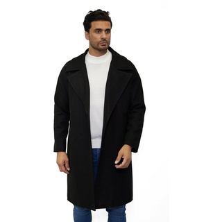 Denim Distriqt Wintermantel OVERSIZE Mantel in einem klassischen Look schwarz M