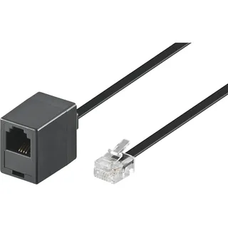 goobay RJ11 Verlängerungskabel 15m,sw,St/Bu 68258