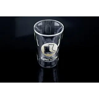 Thermoglas Thermobecher Thermo Glas Becher Latte Macchiato Glas "Coffee to stay"